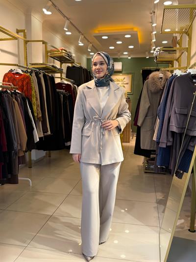 Miori Leove Ceket Pantolon Takım bej
