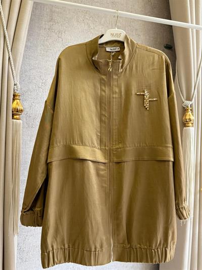 Nuss 6043 Taş İşlemeli Bomber Kap Bal Köpüğü