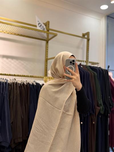 Wennora Paris Collection Zincir Desen Şal bej