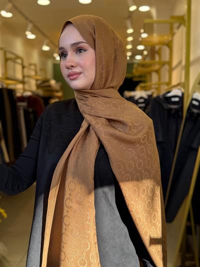 Wennora Paris Collection Zincir Desen Şal Haki