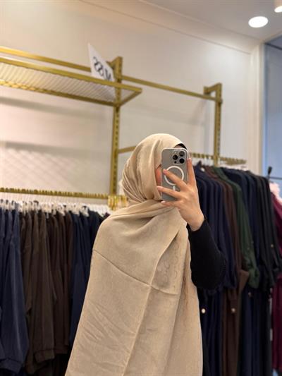 Wennora Paris Collection Zincir Desen Şal bej