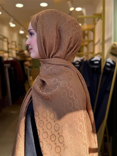 Wennora Paris Collection Zincir Desen Şal Haki
