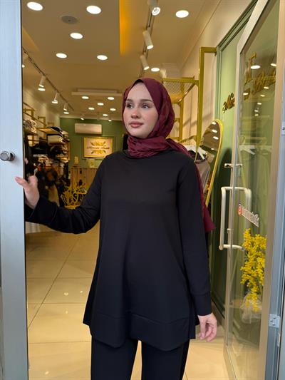 Miori Bern Pantolonlu Modal Takım 0500013 Siyah