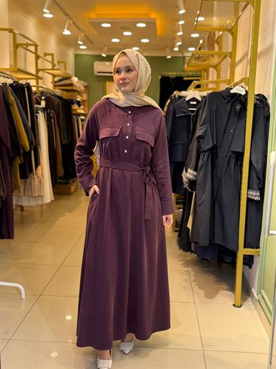 Miori Silva Elbise 3100006 Bordo