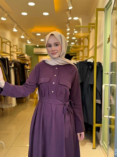 Miori Silva Elbise 3100006 Bordo