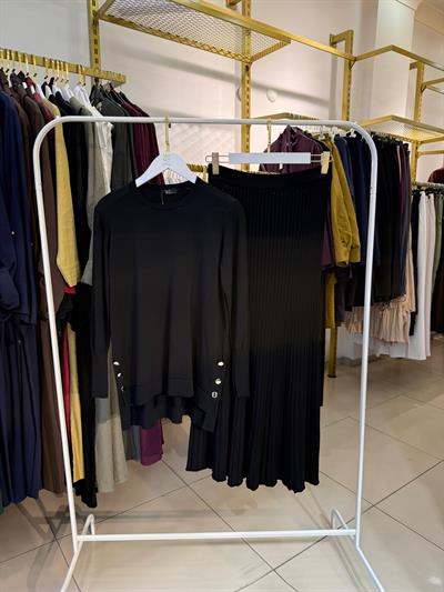 Missa Triko Rayon Asmin Etekli Takım Siyah
