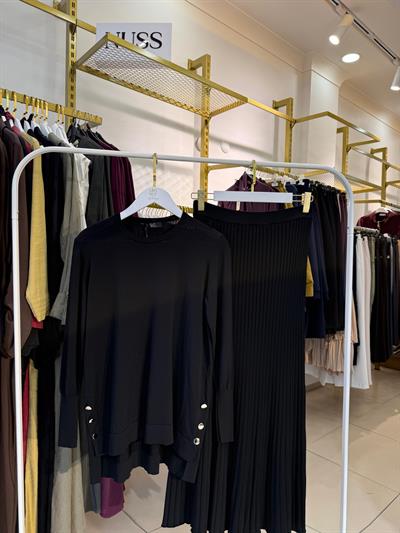 Missa Triko Rayon Asmin Etekli Takım Siyah