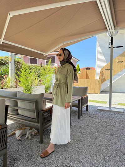 My Magazin Beli Bağlamalı Tunik 7368 Yeşil