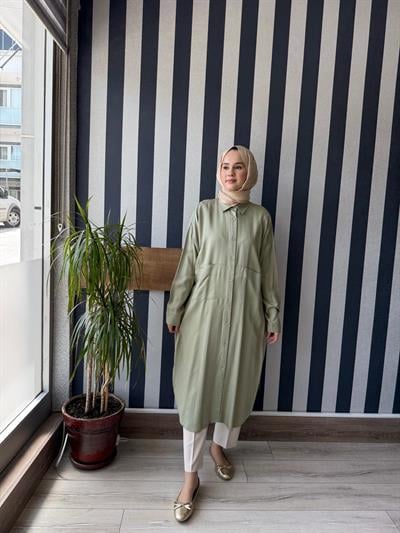 My Magazin Uzun Tunik 4383 Yeşil
