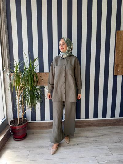 Nuss 1021 Pantolonlu Takım Haki