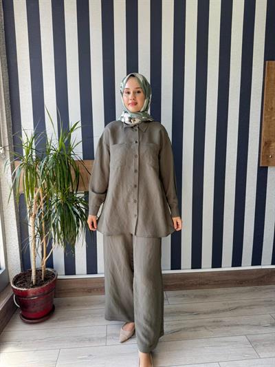 Nuss 1021 Pantolonlu Takım Haki