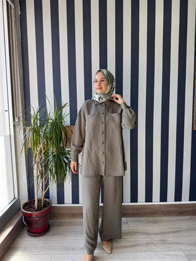 Nuss 1021 Pantolonlu Takım Haki