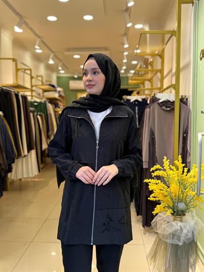Nuss 6006 Boncuk Detay Kap Siyah