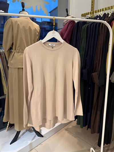 Nuss 902 Merserize Evaze Tunik bej