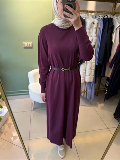 Nuss Merserize Elbise 1420 Bordo