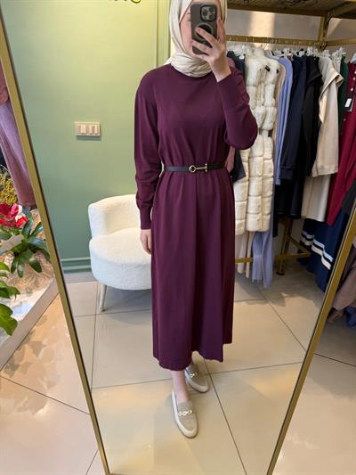 Nuss Merserize Elbise 1420 Bordo