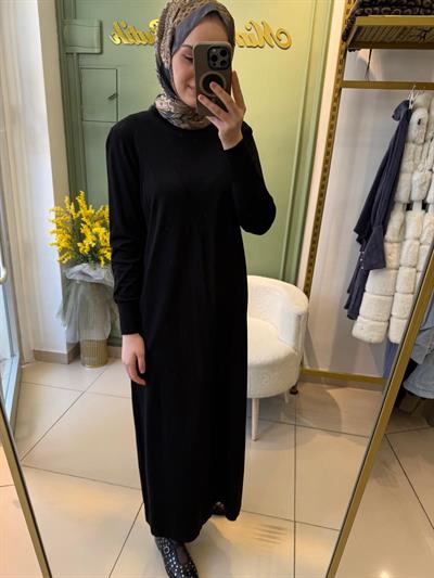 Nuss Merserize Elbise 1420 Siyah
