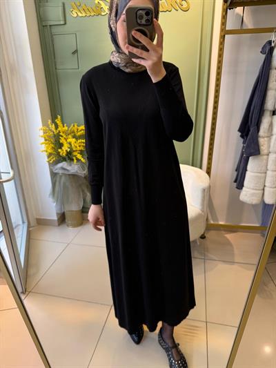 Nuss Merserize Elbise 1420 Siyah