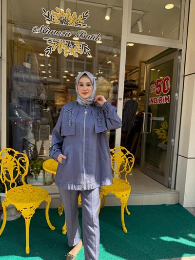 Nuss Pantolonlu Takım 1049 İndigo