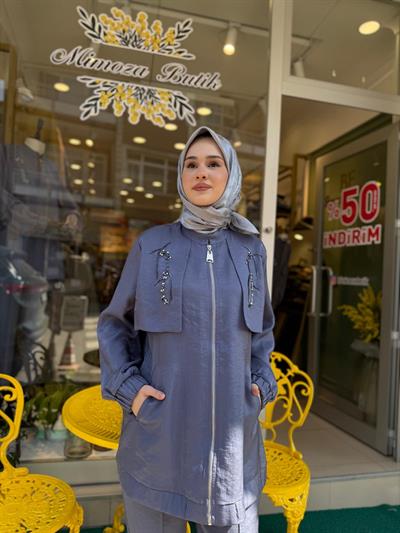 Nuss Pantolonlu Takım 1049 İndigo
