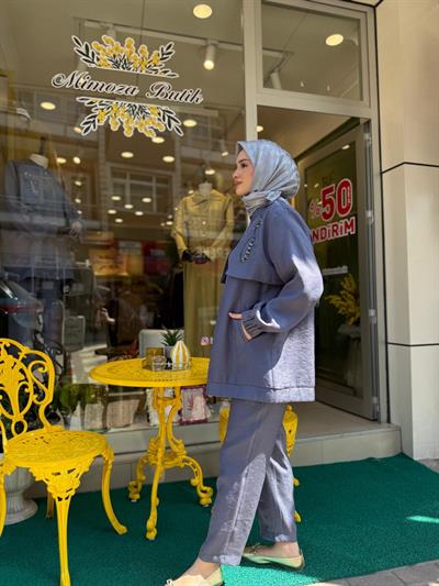 Nuss Pantolonlu Takım 1049 İndigo