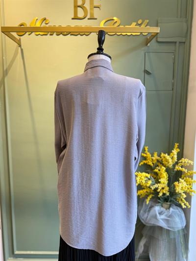 Orfeo Negro İşleme Detaylı Gömlek 33964 Gri
