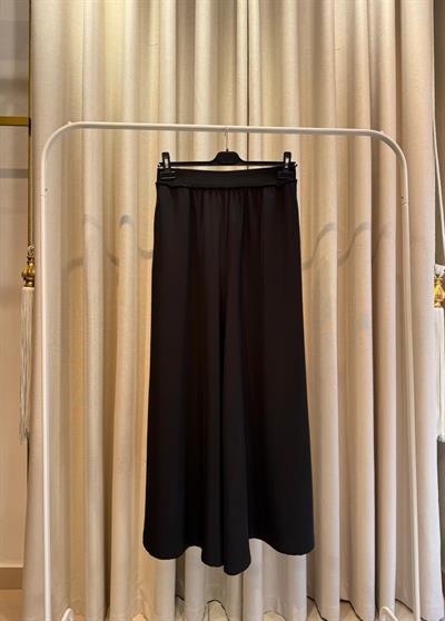 Sentez 5561 Logos Geniş Paça Pantolon Siyah