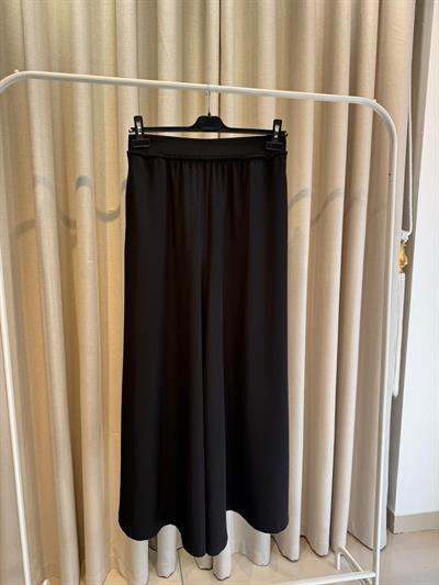 Sentez 5561 Logos Geniş Paça Pantolon Siyah