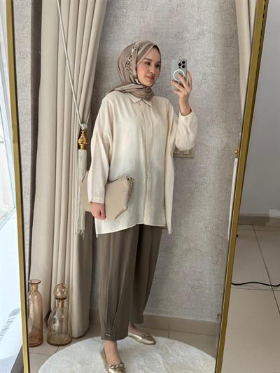 Sentez 5643 Titan Paça Pile Düğmeli Pantolon Haki