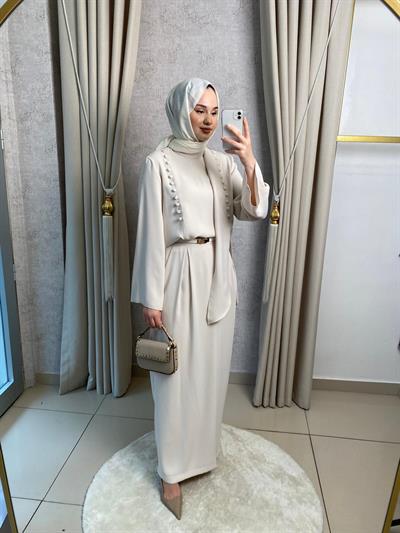 Miori Misse Brit Düğmeli  Pantolonlu Takım Taş