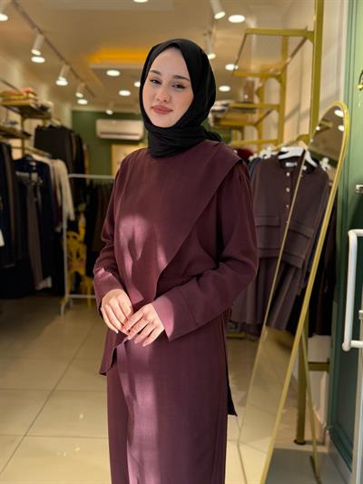 Miori Vogue Pantolonlu Takım Bordo