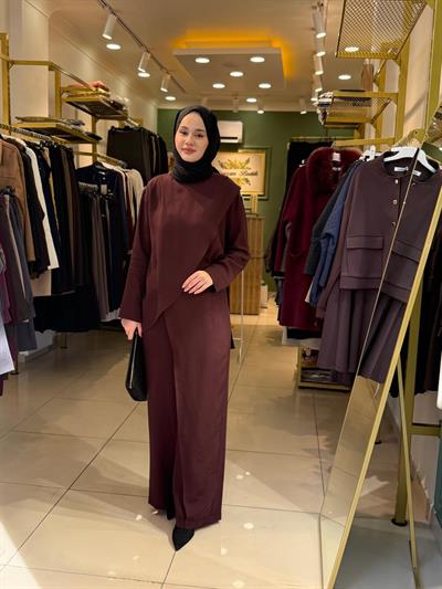 Miori Vogue Pantolonlu Takım Bordo