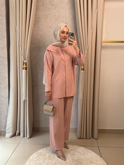 Nuss 1071 Pantolonlu Takım Pudra