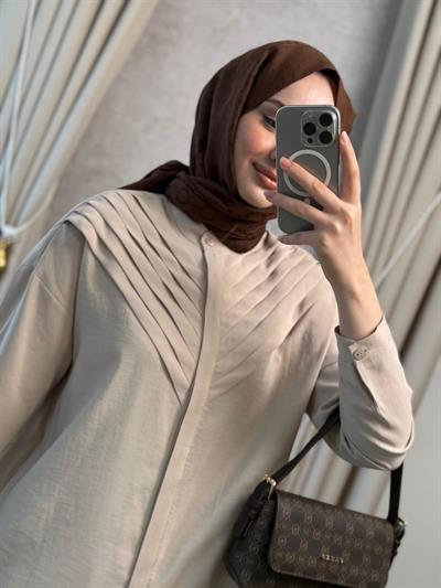 Nuss 1071 Pantolonlu Takım Latte