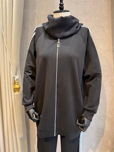 Nuss 1092 Yanı Şerit Detaylı Pantolonlu Takım Siyah