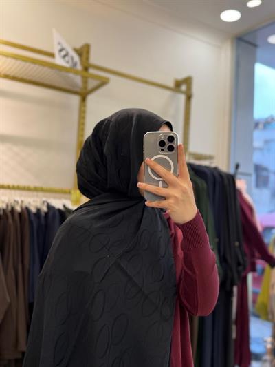 Wennora Paris Collection Halka Desen Şal Siyah