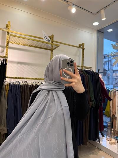 Wennora Paris Collection Halka Desen Şal Gri