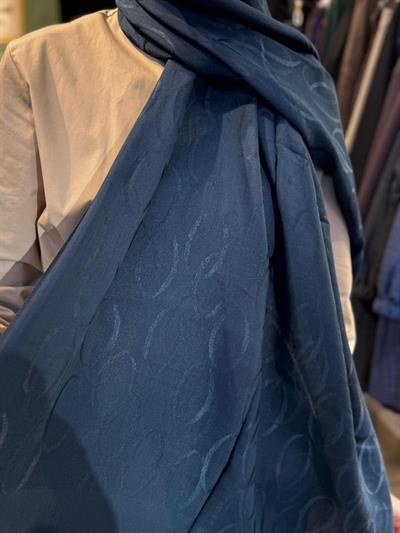 Wennora Paris Collection Halka Desen Şal Lacivert