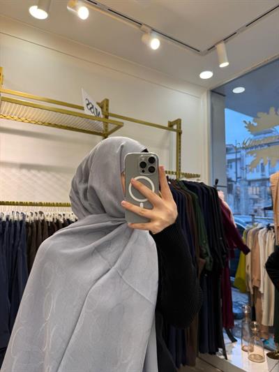 Wennora Paris Collection Halka Desen Şal Gri