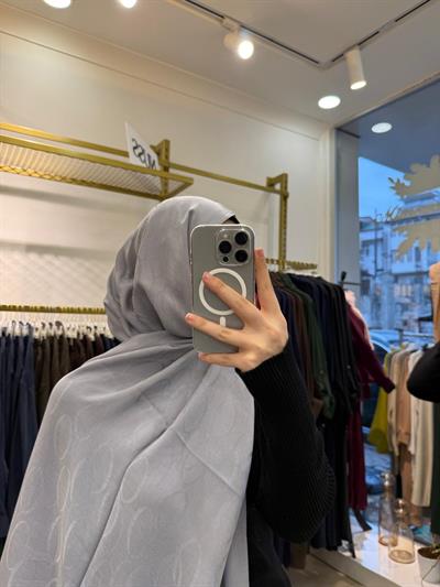 Wennora Paris Collection Halka Desen Şal Gri