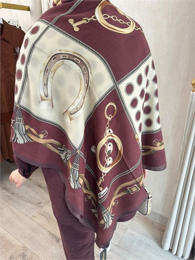WENNORA W Omuz Şalı Bordo