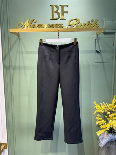 Sentez Milano Boru Paça Pantolon 5603 Siyah