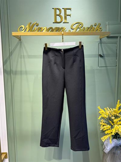 Sentez Milano Boru Paça Pantolon 5603 Siyah