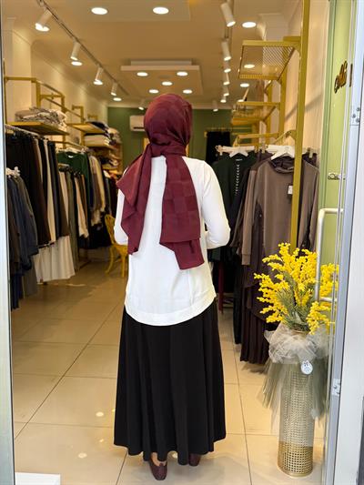 Sentez Safir Parçalı Çan Etek 5468 Siyah