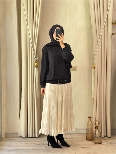 GHİSA 4455 Tunik Siyah