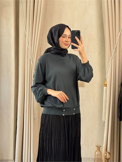 GHİSA 4455 Tunik Zümrüt