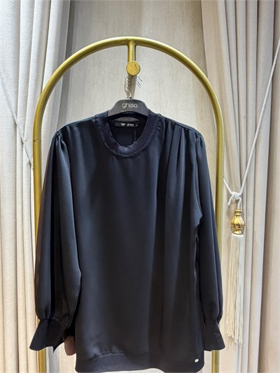 Ghisa 4488  Yaka Drapeli Tunik Lacivert