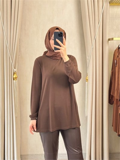 GHİSA 4829 Tunik Kahverengi