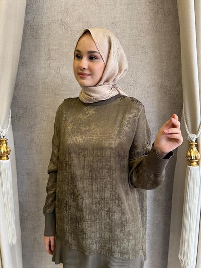 Nuss 3013 Jakar Detay Tunik Haki
