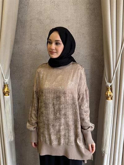 Nuss 3013 Jakar Detay Tunik vizon